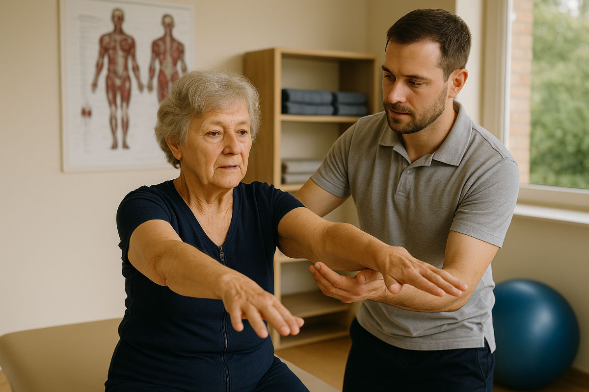 Therapeutische Übungen mit Patient