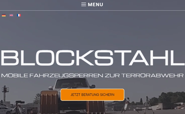 Mobile Fahrzeugsperren zur Terrorabwehr - Blockstahl GmbH