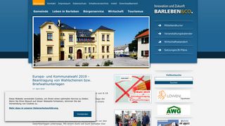 Screenshot: Homepage Gemeinde Barleben 