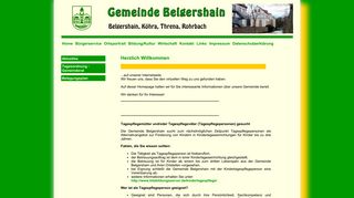 Screenshot: Homepage Gemeinde Belgershain 