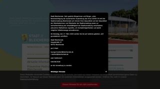 Screenshot: Homepage Stadt Bleicherode 