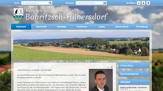 Screenshot: Homepage Gemeinde Bobritzsch-Hilbersdorf 