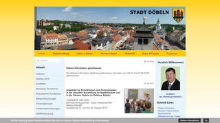 Screenshot: Homepage Stadt Döbeln 