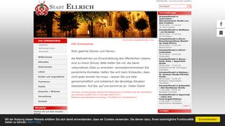 Screenshot: Homepage Stadt Ellrich