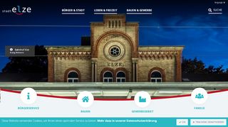 Screenshot: Homepage Stadt Elze 