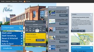 Screenshot: Homepage Stadt Flöha 