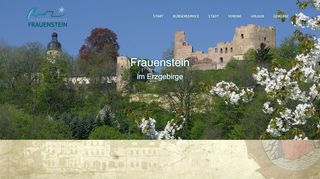 Screenshot: Homepage Stadt Frauenstein 