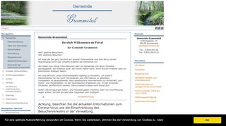 Screenshot: Homepage Landgemeinde Grammetal 