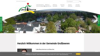 Screenshot: Homepage Gemeinde Großbeeren