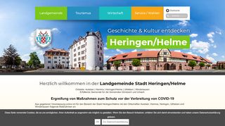Screenshot: Homepage Stadt Heringen 