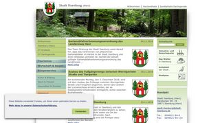 Screenshot: Homepage Stadt Ilsenburg 