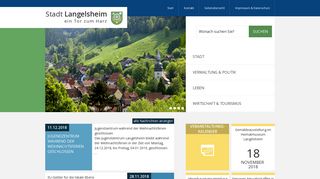 Screenshot: Homepage Stadt Langelsheim 