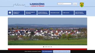 Screenshot: Homepage Gemeinde Langgöns
