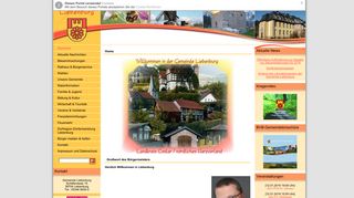 Screenshot: Homepage Gemeinde Liebenburg 