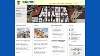 Screenshot: Homepage Stadt Lunzenau 