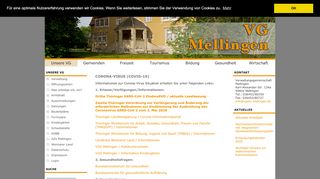 Screenshot: Homepage Verwaltungsgemeinschaft Mellingen