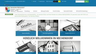 Screenshot: Homepage Gemeinde Michendorf