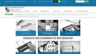 Screenshot: Homepage Gemeinde Michendorf 