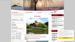 Screenshot: Homepage Gemeinde Mühlenfließ 