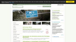 Screenshot: Homepage Gemeinde Nuthetal 