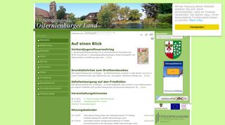 Screenshot: Homepage Gemeinde Osternienburger Land 