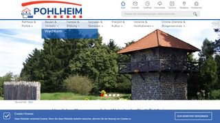 Screenshot: Homepage Stadt Pohlheim 