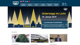 Screenshot: Homepage Stadt Potsdam 