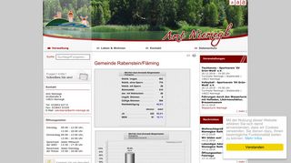 Screenshot: Homepage Gemeinde Rabenstein 