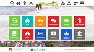 Screenshot: Homepage Gemeinde Reiskirchen