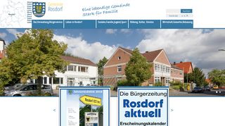 Screenshot: Homepage Gemeinde Rosdorf 