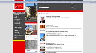 Screenshot: Homepage Stadt Schkeuditz 