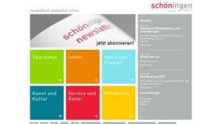 Screenshot: Homepage Stadt Schöningen 