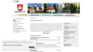 Screenshot: Homepage Gemeinde Söhlde 