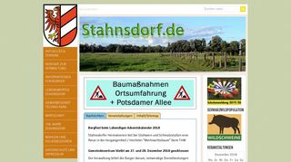 Screenshot: Homepage Gemeinde Stahnsdorf 