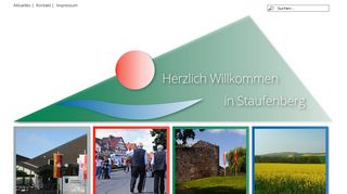 Screenshot: Homepage Gemeinde Staufenberg