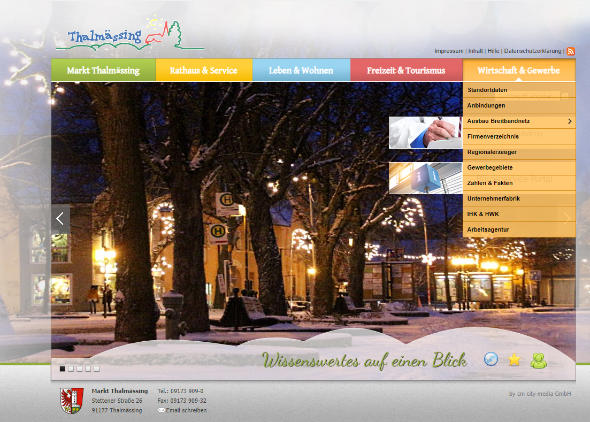Screenshot: Homepage Markt Thalmässing 