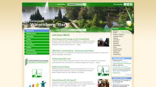 Screenshot: Homepage Gemeinde Wiesenburg 